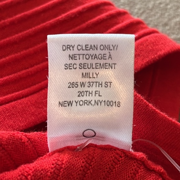 MILLY Textured Flounce Sleeveless Top - Poppy Red- Size S - Picture 9 of 10